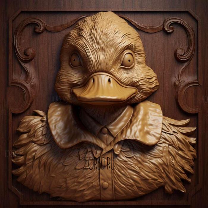 Howard the duck 2 stl model for CNC